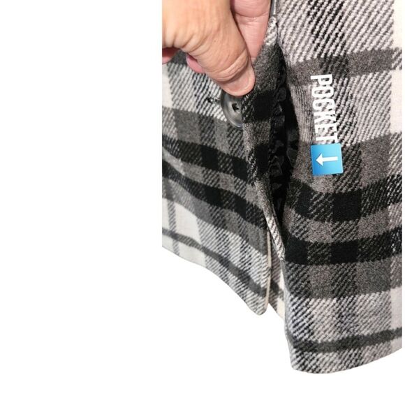 AEROPOSTALE Women's Warm Plaid Winter Peacoat Size Small - Picture 7 of 16